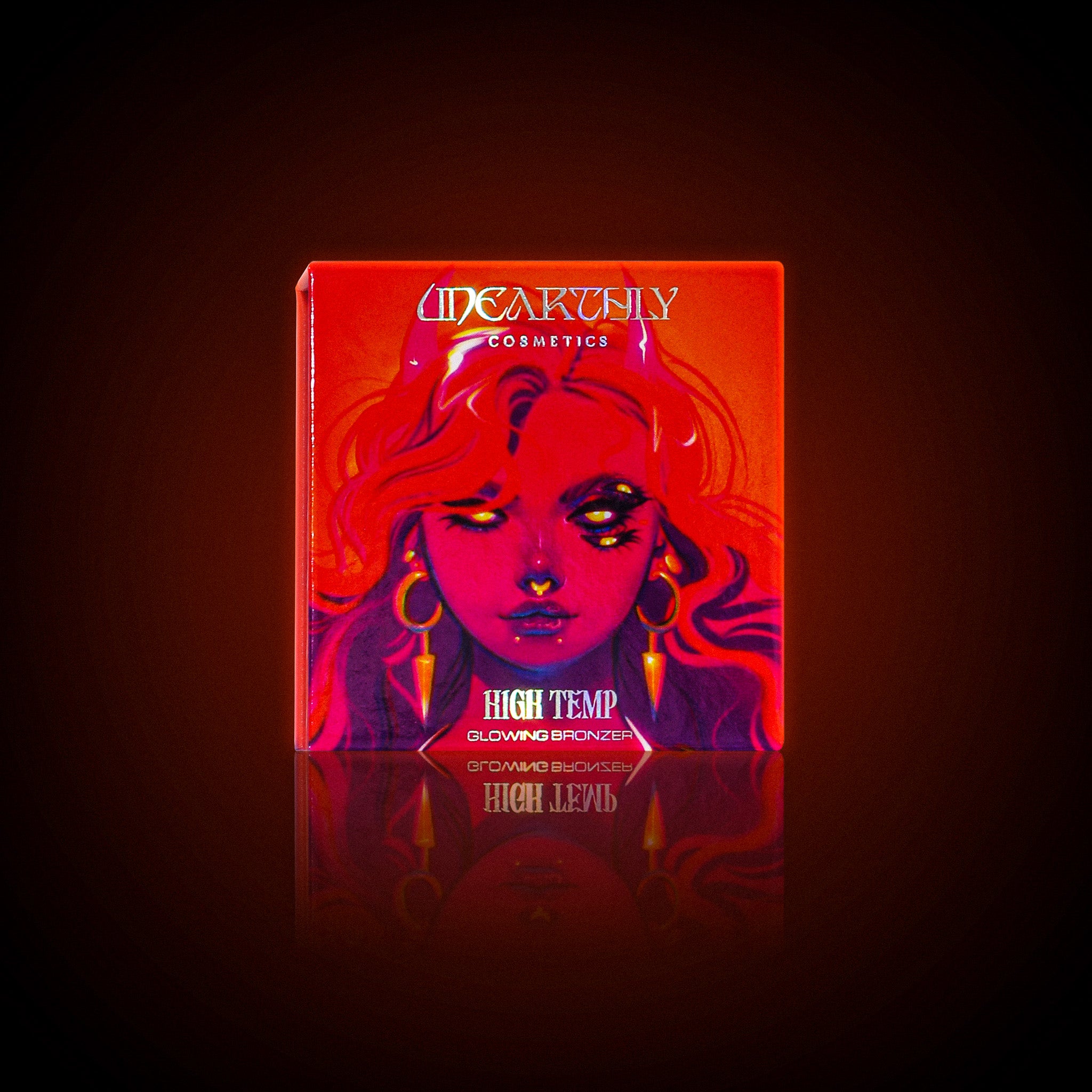 Glowing radiant bronzer in red packaging