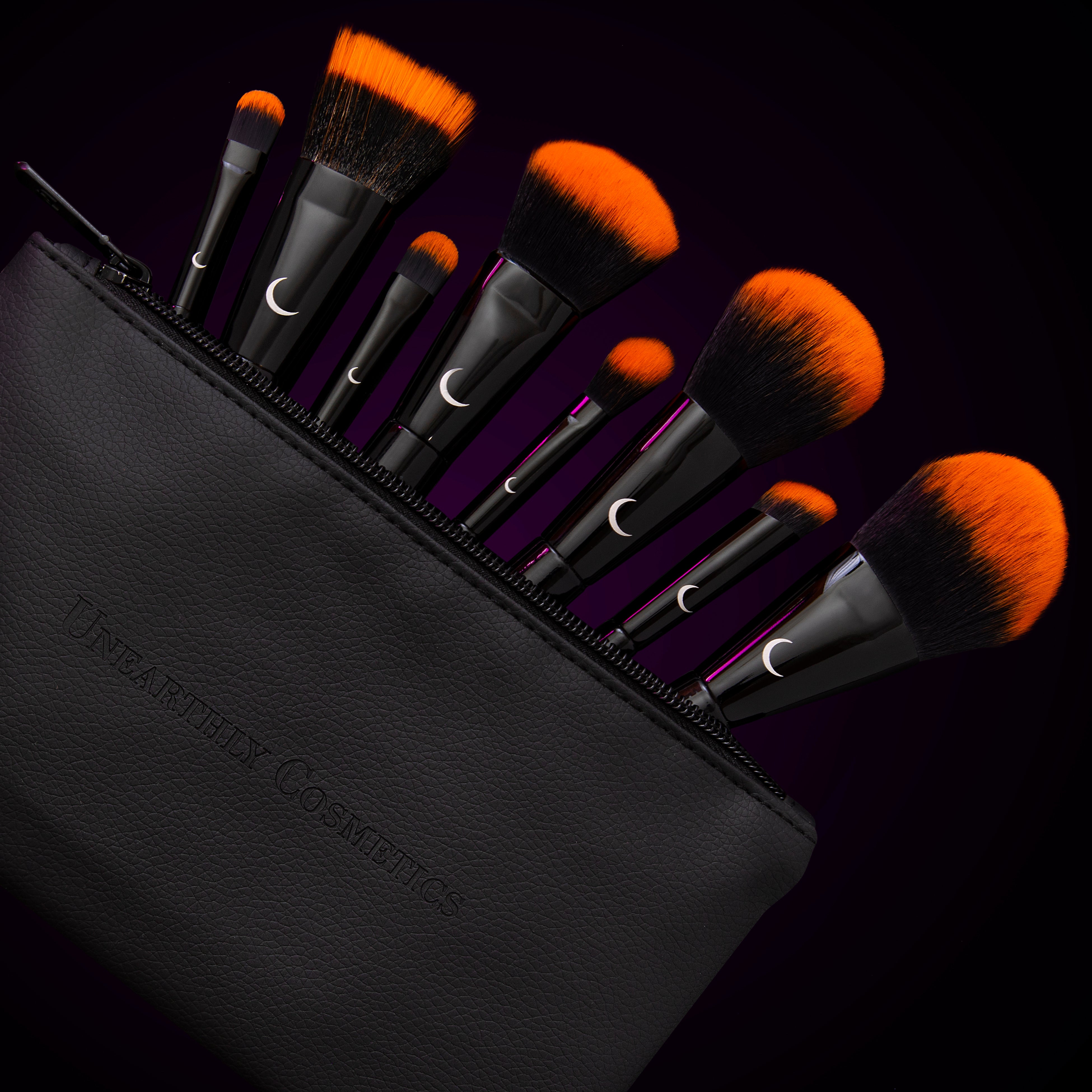 8 piece Orange Complexion Brush set
