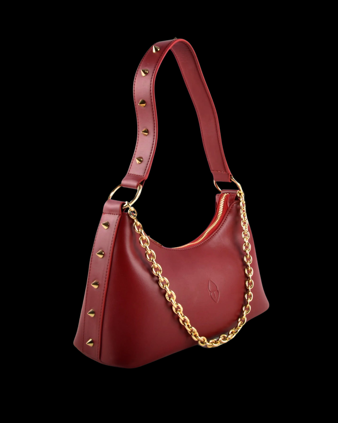 Spike purse Red and Gold