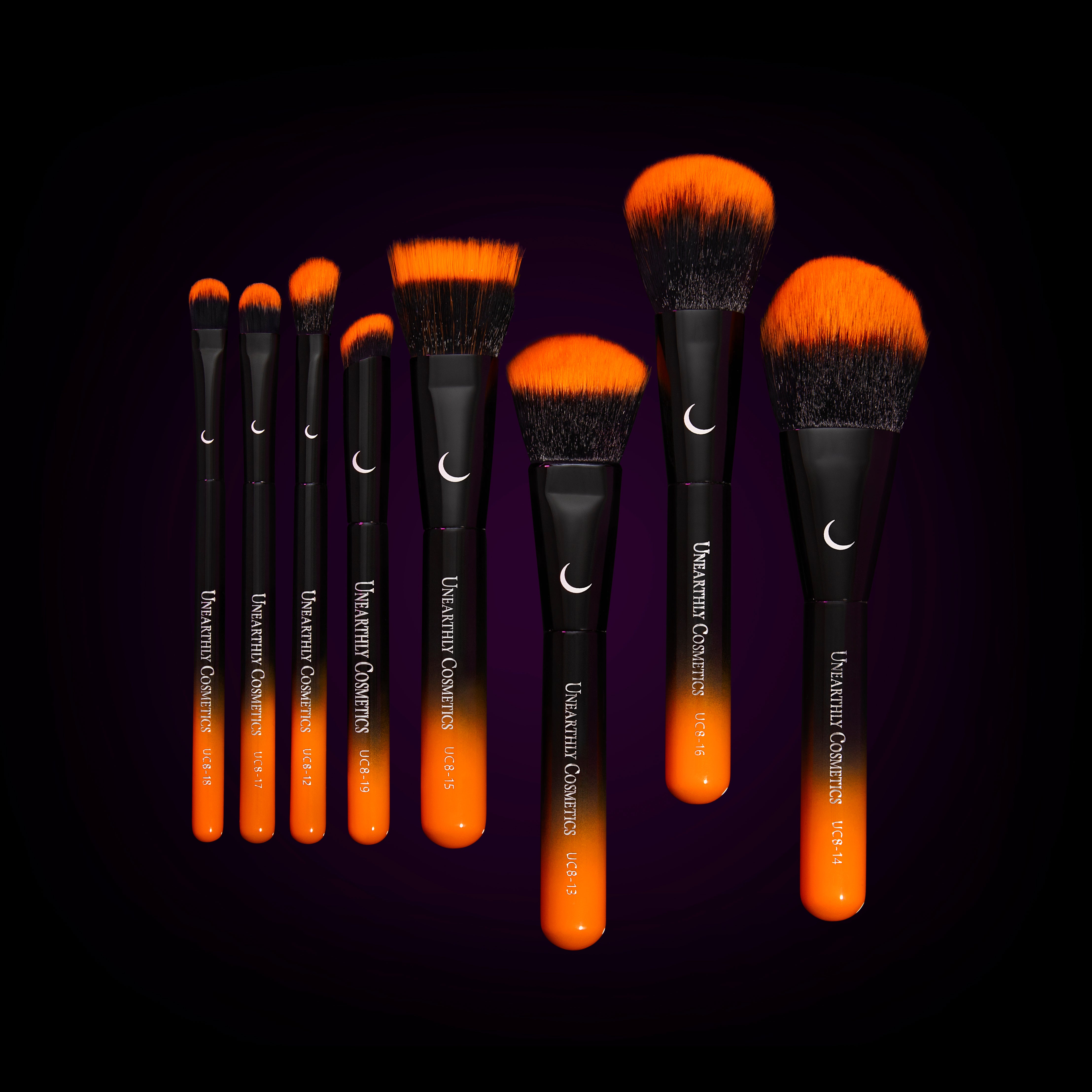 8 piece Orange Complexion Brush set